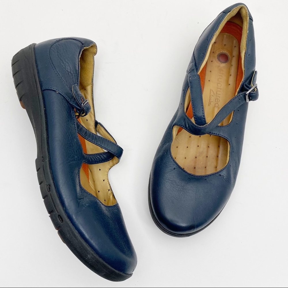 CLARKS UNStructured UN.Lady Cross Strap Mary Janes